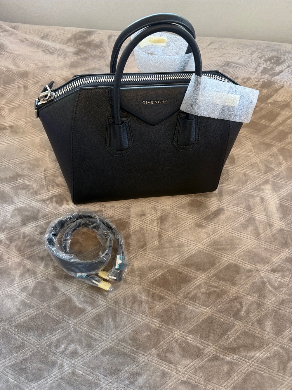 Givenchy Black Antigona Medium Leather Satchel